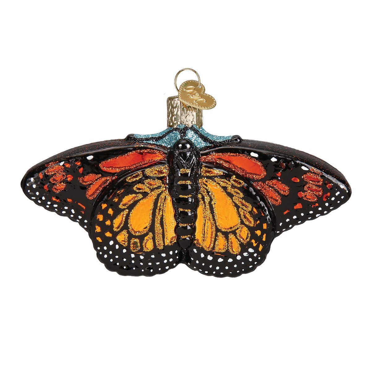 Gardeners Supply Company Monarch Butterfly Glass Ornament