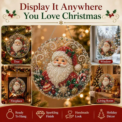 🎅Christmas Pre Sale-50% OFF🎄Christmas Pearl Diamond Art Hanging Ornament Kit | Resistant Non-Fading Pearl Beads DIY Handmade Holiday Hanging Decor 🎅💎