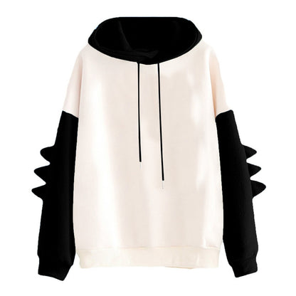 Dinosaur Cartoon Hoodie for Women - Winter Casual Wear