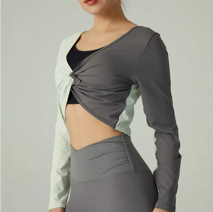 Contrasting Color Tight Yoga Wear Women Outdoor