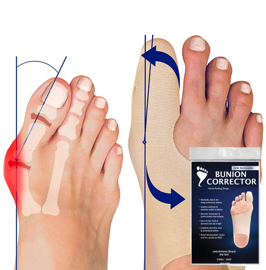 Bunion Corrector for Women Big Toe. Ultra Thin Bunions Correction Socks for Inside All Shoes & Boots. Straightener for Hallux Valgus. Flexible Splints for Juanetes Day & Night Wear. (XLarge-Right)