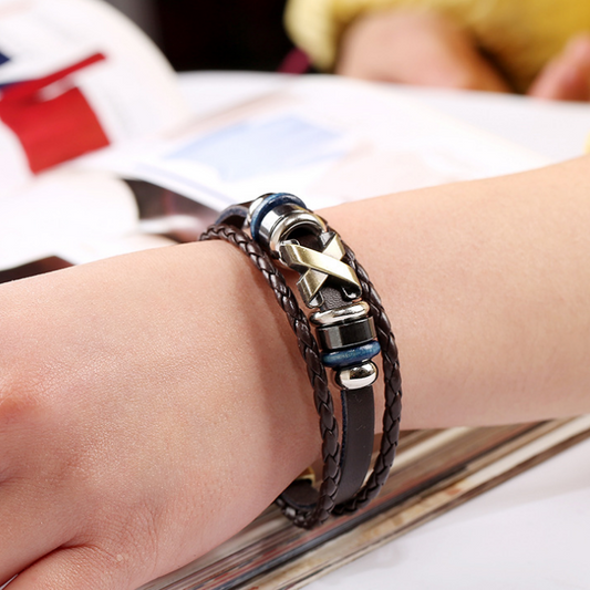 Vintage Leather Punk Bracelet - Wholesale Supply