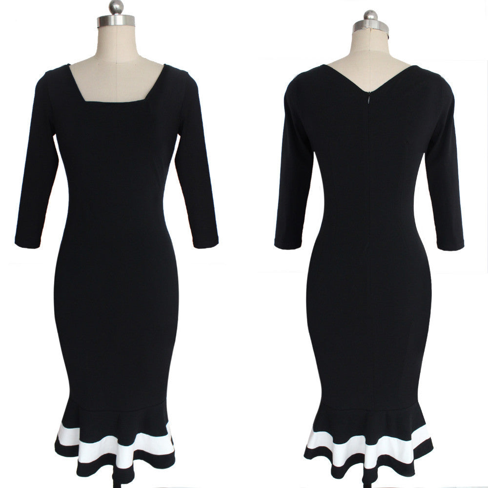 Mesh Patchwork Bodycon Dress for Women - Chic Party Wear