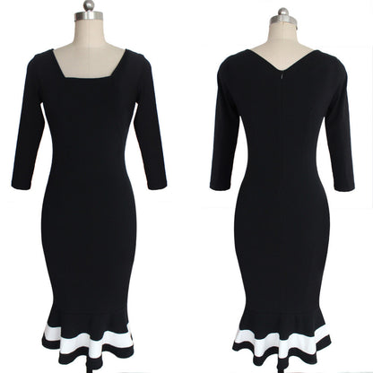 Mesh Patchwork Bodycon Dress for Women - Chic Party Wear