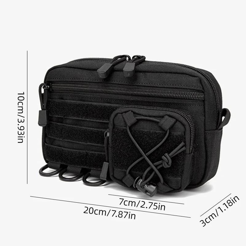 1000D EDC Pouch Molle Organizer Bag Utility EDC Tool Pouch Horizontal Modular Pouch Ooudoor Waist Pack EMT Hunting Fanny Pack