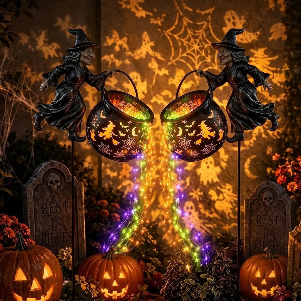 PotionGlow™ Garden Lamp 🧙‍♀️✨ — Magical Halloween Waterfall Décor