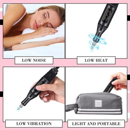 Electric Nail Sander Set Nail Drill Machine Grinding Equipment Milling Cutter For Manicure Pedicure Strong Polishing Tools