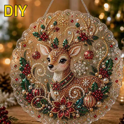 🎅Christmas Pre Sale-50% OFF🎄Christmas Pearl Diamond Art Hanging Ornament Kit | Resistant Non-Fading Pearl Beads DIY Handmade Holiday Hanging Decor 🎅💎