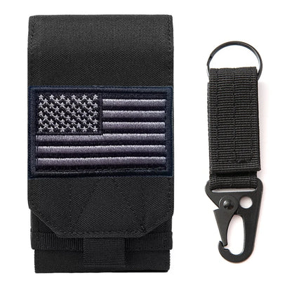 Double Molle Laser Cell Phone Pouch Tactical Belt EDC Pouch Holder Waist Accessories Bag Outdoor Camping Mobile Phone Pack Bag