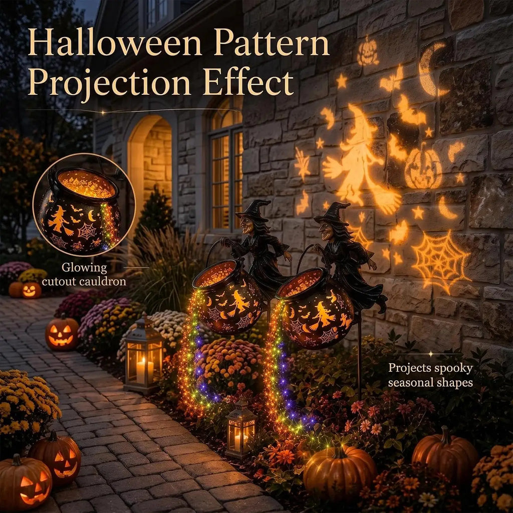 PotionGlow™ Garden Lamp 🧙‍♀️✨ — Magical Halloween Waterfall Décor