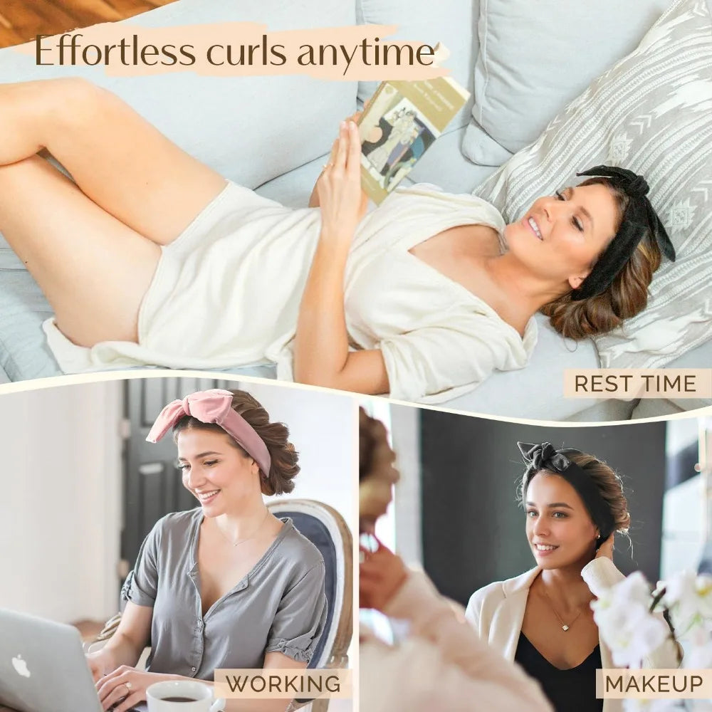 Heatless Curling Rod Headband – Satin No Heat Hair Curler