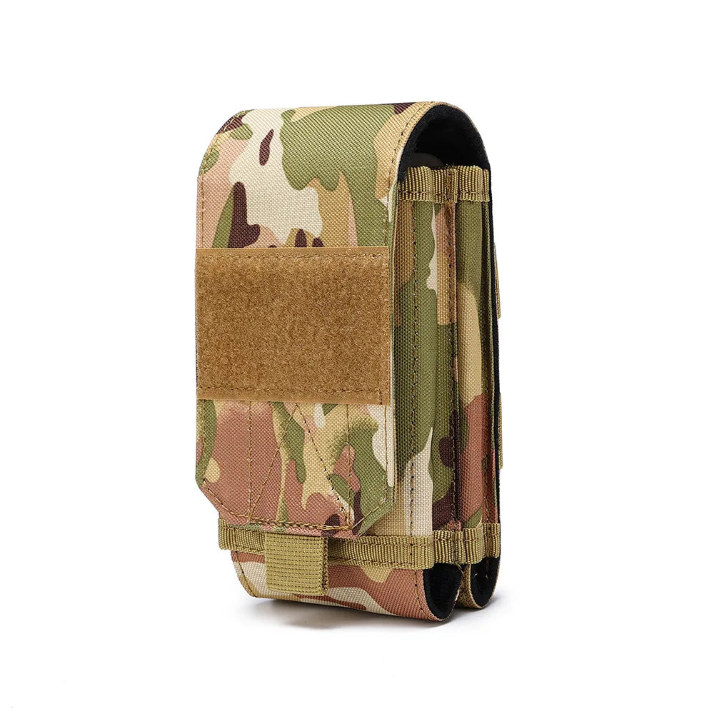 Double Molle Laser Cell Phone Pouch Tactical Belt EDC Pouch Holder Waist Accessories Bag Outdoor Camping Mobile Phone Pack Bag