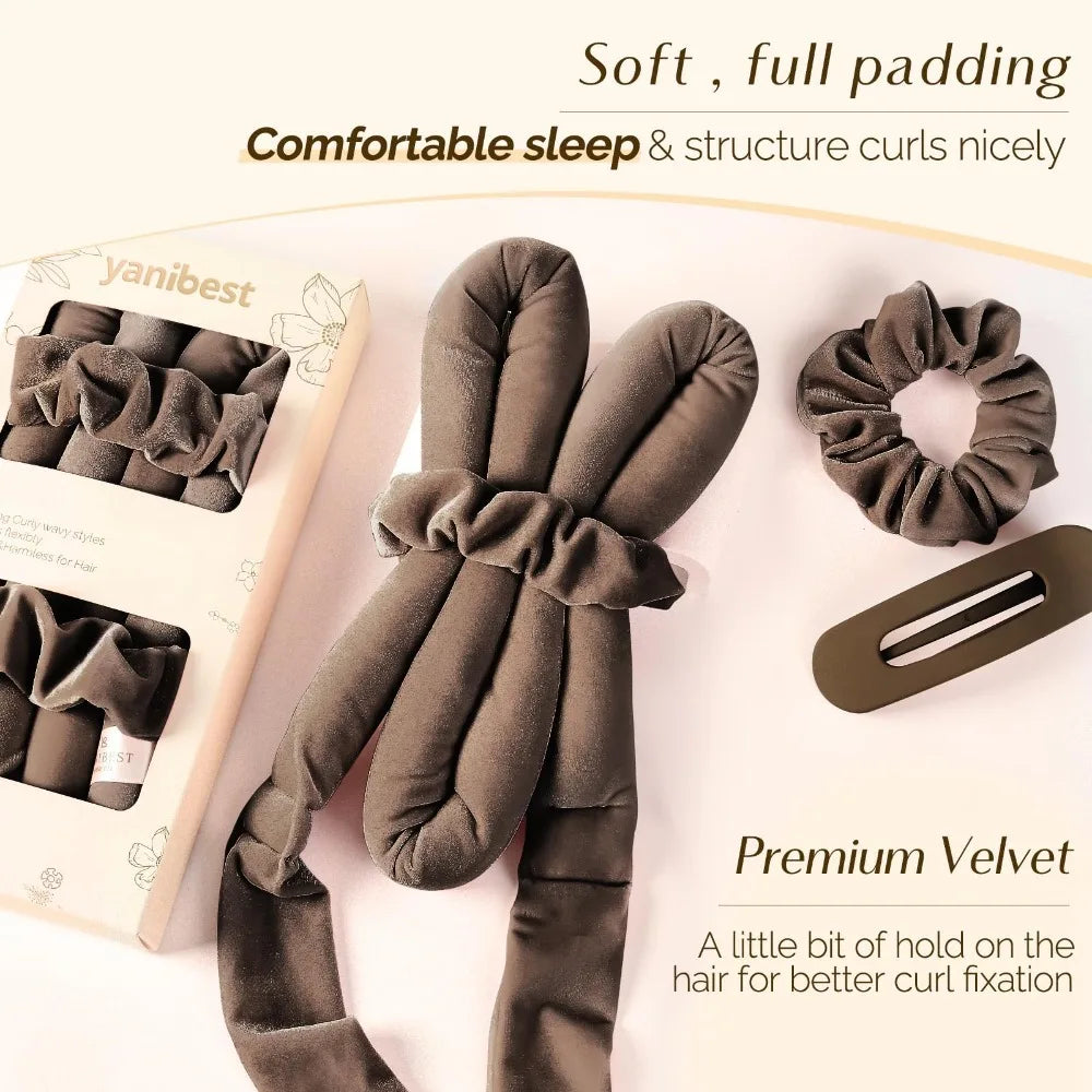 Heatless Curling Rod Headband – Satin No Heat Hair Curler