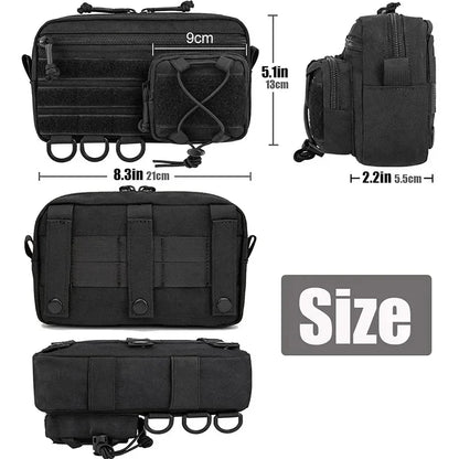 1000D EDC Pouch Molle Organizer Bag Utility EDC Tool Pouch Horizontal Modular Pouch Ooudoor Waist Pack EMT Hunting Fanny Pack