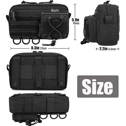 1000D EDC Pouch Molle Organizer Bag Utility EDC Tool Pouch Horizontal Modular Pouch Ooudoor Waist Pack EMT Hunting Fanny Pack