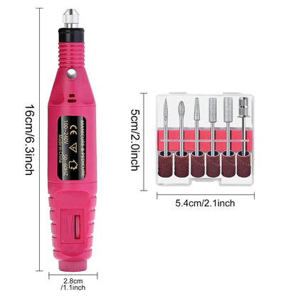 Electric Nail Sander Set Nail Drill Machine Grinding Equipment Milling Cutter For Manicure Pedicure Strong Polishing Tools