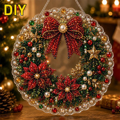 🎅Christmas Pre Sale-50% OFF🎄Christmas Pearl Diamond Art Hanging Ornament Kit | Resistant Non-Fading Pearl Beads DIY Handmade Holiday Hanging Decor 🎅💎