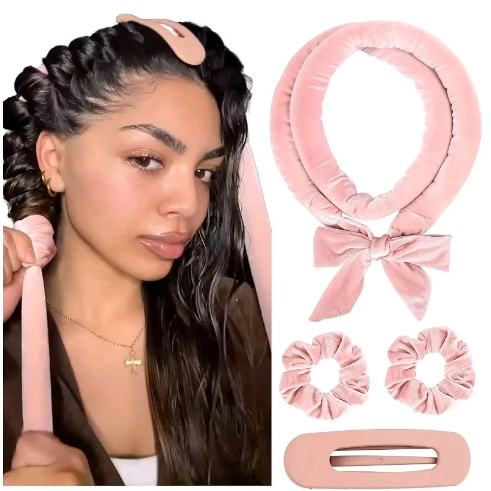 Heatless Curling Rod Headband – Satin No Heat Hair Curler