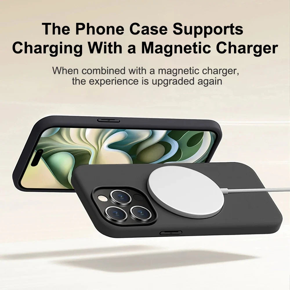 Luxury Magnetic Case for iPhone 17 Pro Max – Slim Protective Cover with Magnetic Wireless Charging Support