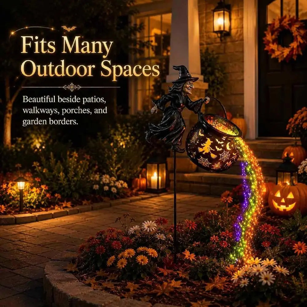 PotionGlow™ Garden Lamp 🧙‍♀️✨ — Magical Halloween Waterfall Décor