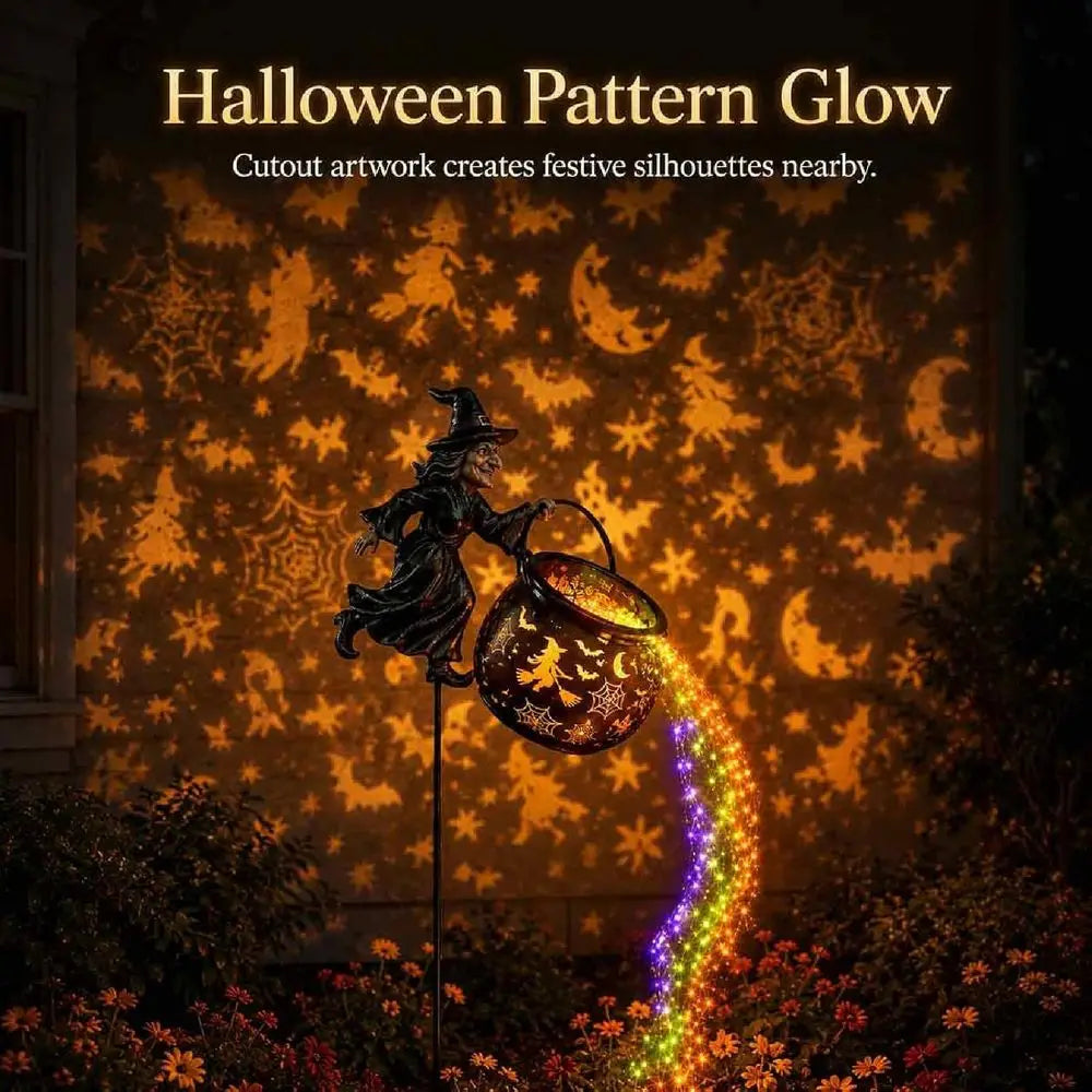 PotionGlow™ Garden Lamp 🧙‍♀️✨ — Magical Halloween Waterfall Décor