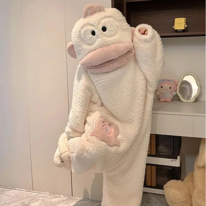 CuddleFiend™ Pajama Robe 😈❄️ — Stay Warm, Stay Cozy
