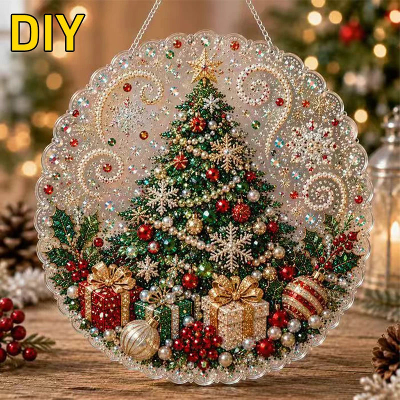 🎅Christmas Pre Sale-50% OFF🎄Christmas Pearl Diamond Art Hanging Ornament Kit | Resistant Non-Fading Pearl Beads DIY Handmade Holiday Hanging Decor 🎅💎