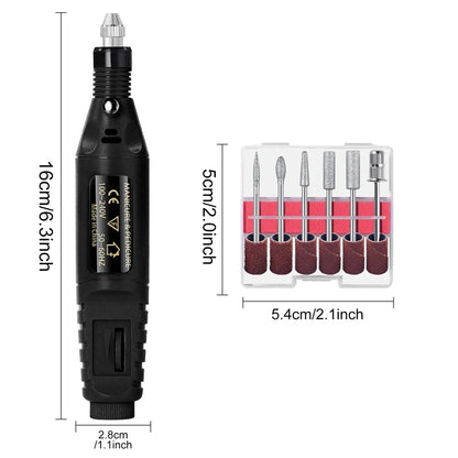Electric Nail Sander Set Nail Drill Machine Grinding Equipment Milling Cutter For Manicure Pedicure Strong Polishing Tools