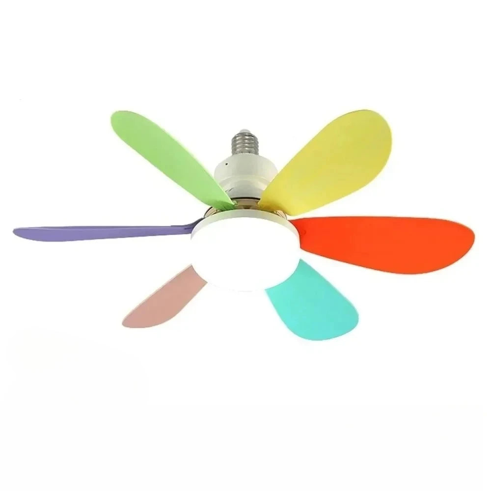 LED 40W ceiling fan light E27 with remote control for dimming, suitable for living room, study, household use, 85-265V