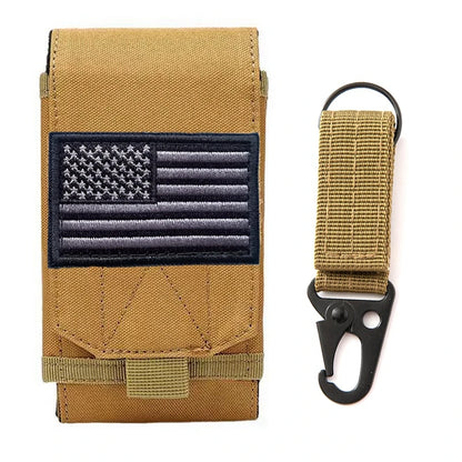 Double Molle Laser Cell Phone Pouch Tactical Belt EDC Pouch Holder Waist Accessories Bag Outdoor Camping Mobile Phone Pack Bag