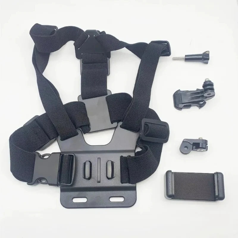 Chest Mount Strap for First Person Shooting, Sports Camera Phone Holder Outdoor Cycling Live Streaming Accessory