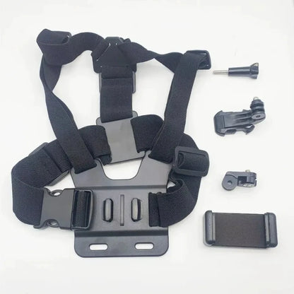 Chest Mount Strap for First Person Shooting, Sports Camera Phone Holder Outdoor Cycling Live Streaming Accessory