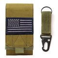 Double Molle Laser Cell Phone Pouch Tactical Belt EDC Pouch Holder Waist Accessories Bag Outdoor Camping Mobile Phone Pack Bag