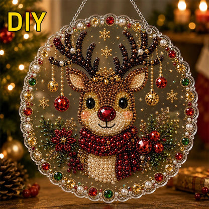 🎅Christmas Pre Sale-50% OFF🎄Christmas Pearl Diamond Art Hanging Ornament Kit | Resistant Non-Fading Pearl Beads DIY Handmade Holiday Hanging Decor 🎅💎