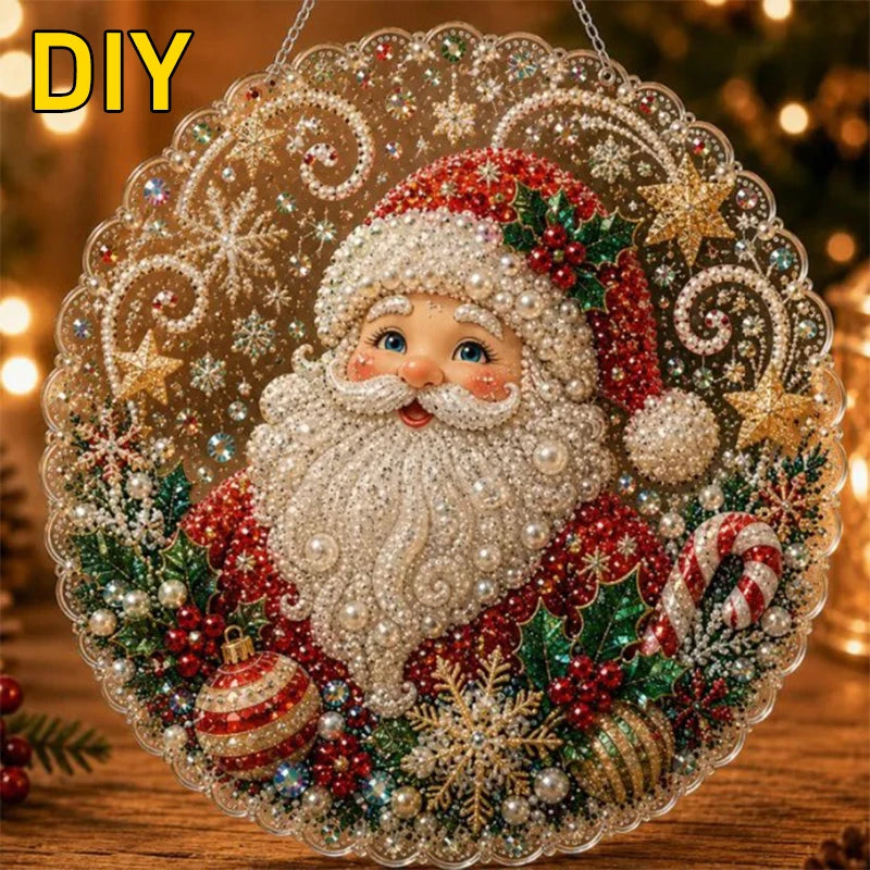 🎅Christmas Pre Sale-50% OFF🎄Christmas Pearl Diamond Art Hanging Ornament Kit | Resistant Non-Fading Pearl Beads DIY Handmade Holiday Hanging Decor 🎅💎