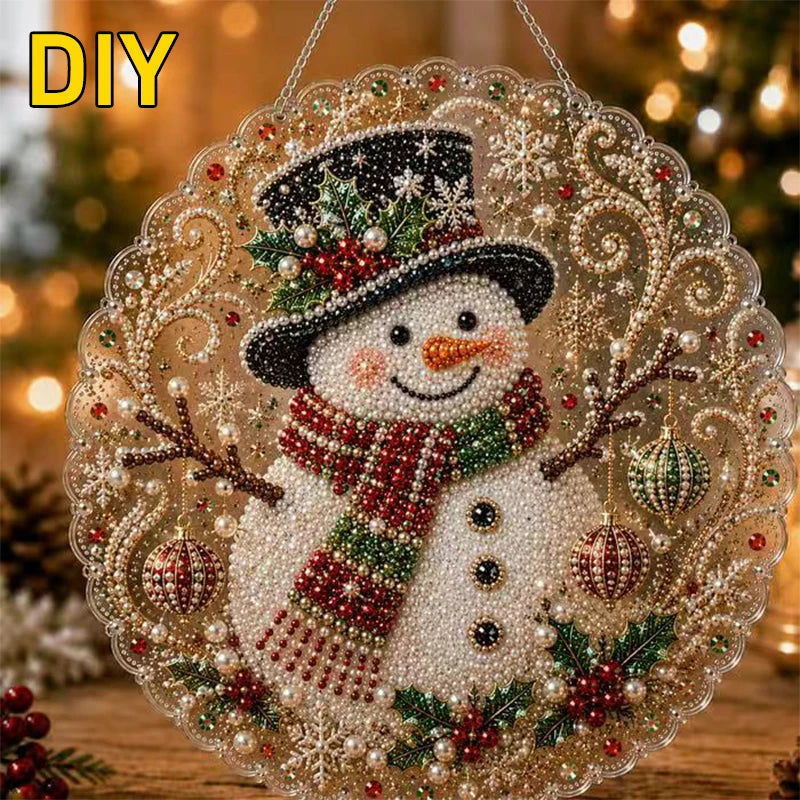 🎅Christmas Pre Sale-50% OFF🎄Christmas Pearl Diamond Art Hanging Ornament Kit | Resistant Non-Fading Pearl Beads DIY Handmade Holiday Hanging Decor 🎅💎