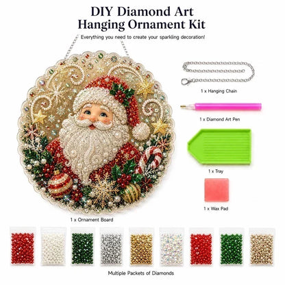 🎅Christmas Pre Sale-50% OFF🎄Christmas Pearl Diamond Art Hanging Ornament Kit | Resistant Non-Fading Pearl Beads DIY Handmade Holiday Hanging Decor 🎅💎