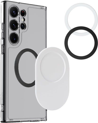 metisinno Magnetic Base Plus Compatible with PopSocket Phone Grips Magnetic Phone Accessories for MagSafe Ring Adapters for MagSafe Included White