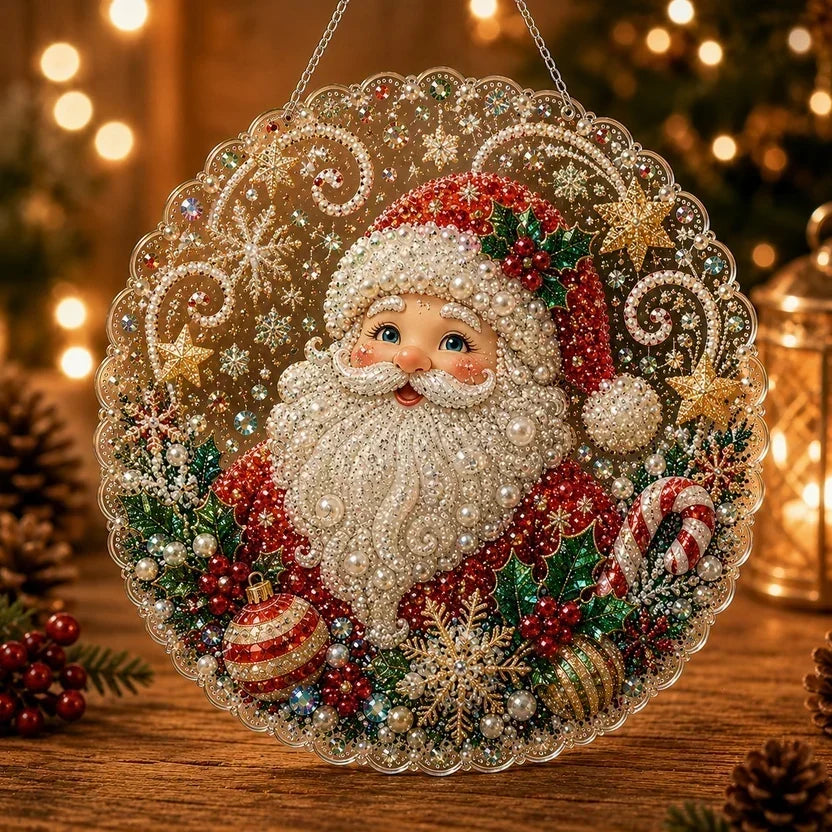 🎅Christmas Pre Sale-50% OFF🎄Christmas Pearl Diamond Art Hanging Ornament Kit | Resistant Non-Fading Pearl Beads DIY Handmade Holiday Hanging Decor 🎅💎