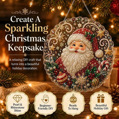 🎅Christmas Pre Sale-50% OFF🎄Christmas Pearl Diamond Art Hanging Ornament Kit | Resistant Non-Fading Pearl Beads DIY Handmade Holiday Hanging Decor 🎅💎