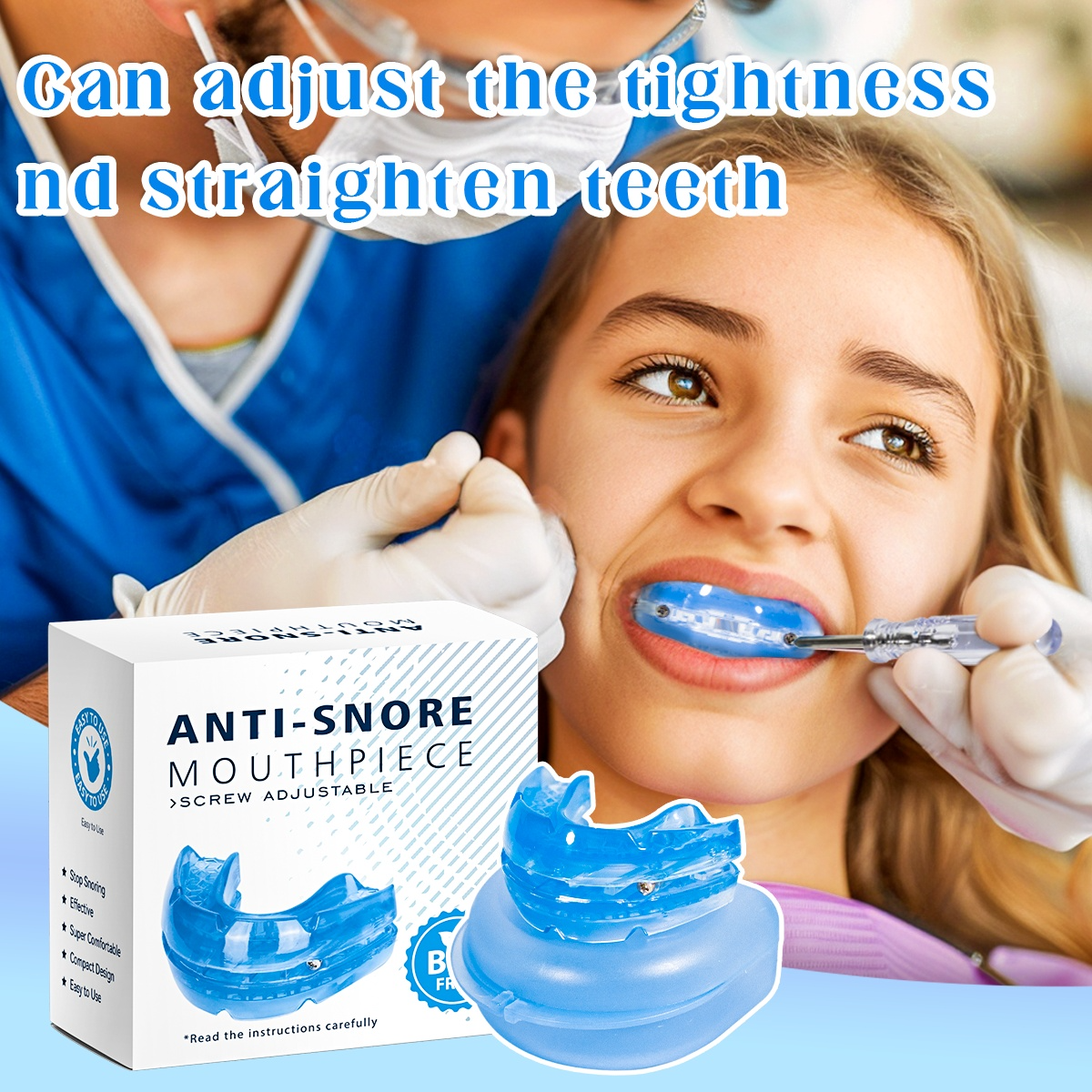 Adjustable Tooth Socket Night Anti-wear Screw Adjustment