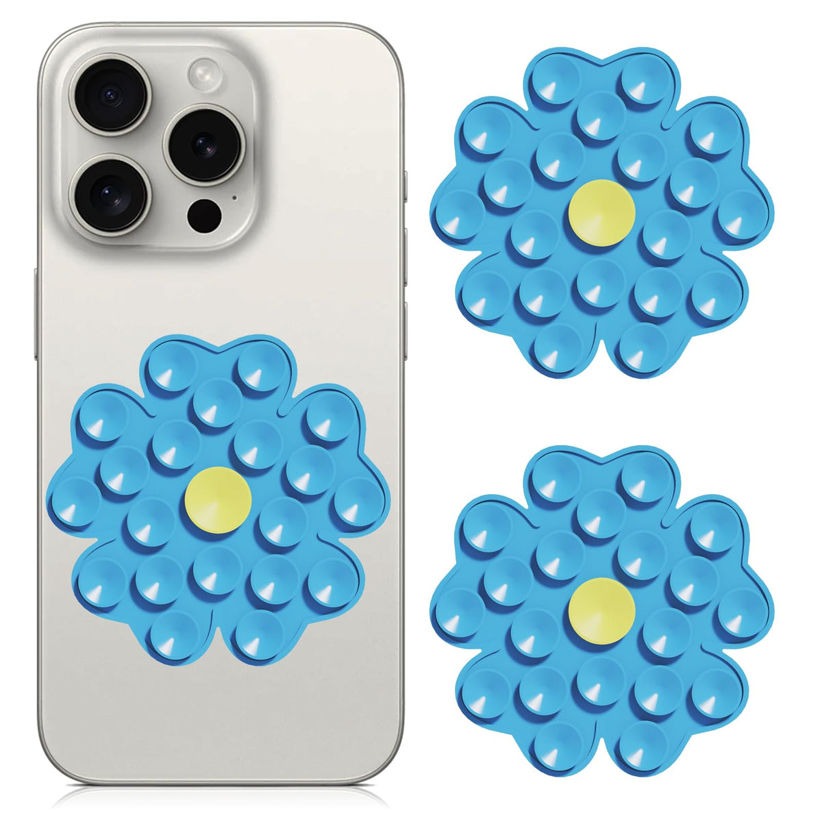 2PCS Silicone Suction Cup Phone Case Mount Hands-Free Phone Accessories Phone Suction Grip Holder for Selfies and Videos