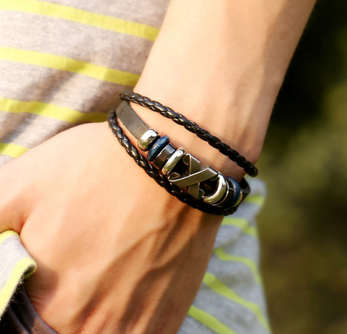 Vintage Leather Punk Bracelet - Wholesale Supply
