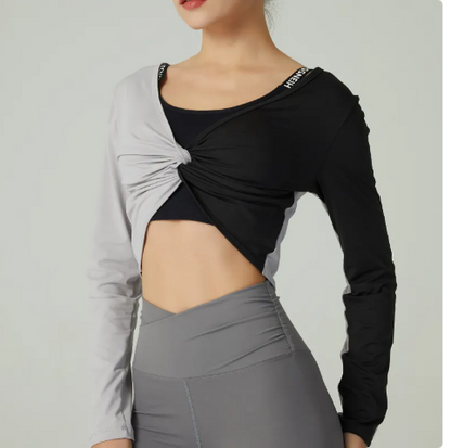 Contrasting Color Tight Yoga Wear Women Outdoor