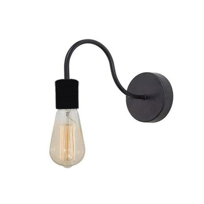 Industrial Vintage LED Wall Light with E27 Iron Shade